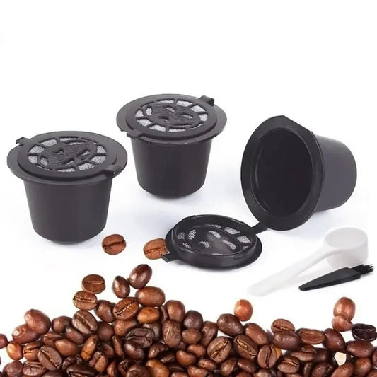 Capsules de café réutilisables avec cuillère et brosse